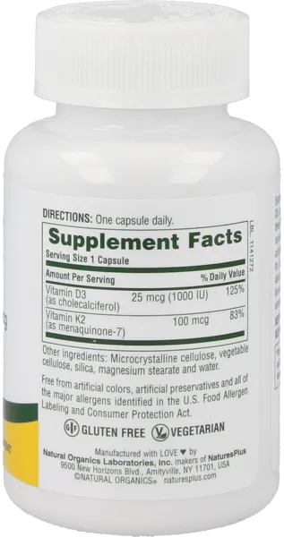 Vitamin D3 1000 IE + Vit. K2 100 mcg, 90 Kapseln