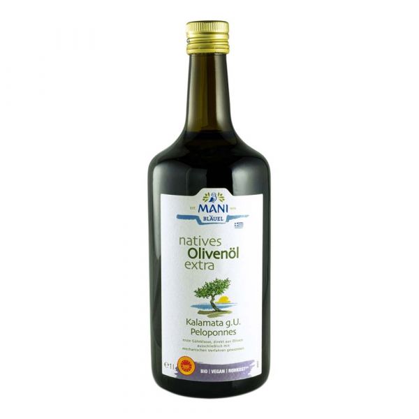 MANI Bio Olivenöl Kalamata g.U. Peloponnes, Premium-Rohkostqualität