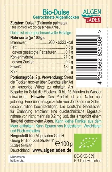 Bio Alge Dulse Flocken 100g