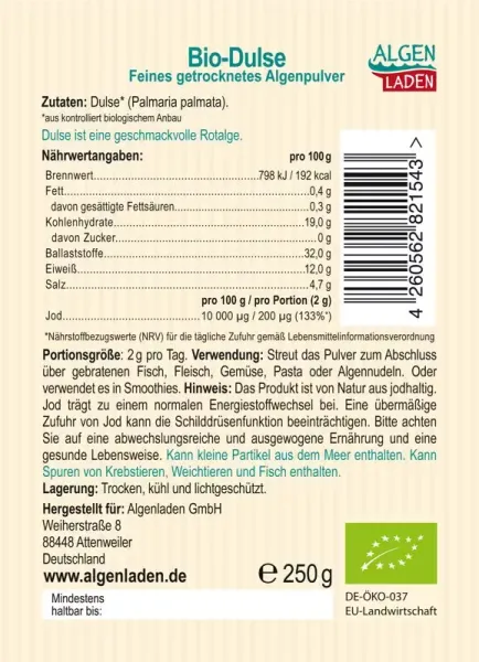 Bio Alge Dulse Pulver 250g