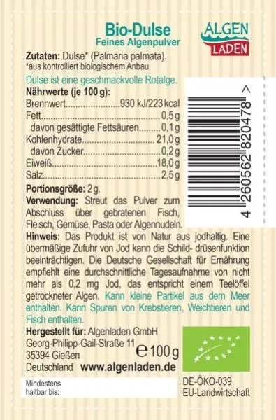 Bio Alge Dulse Pulver 100g