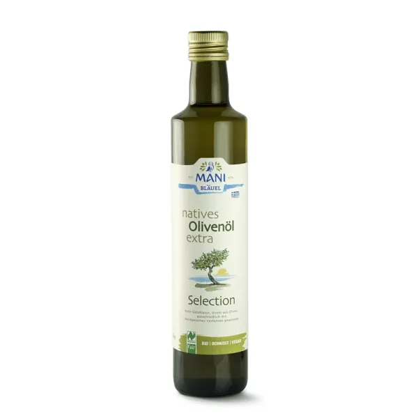 MANI Bio Olivenöl 500 ml, Selection in Premium-Rohkostqualität